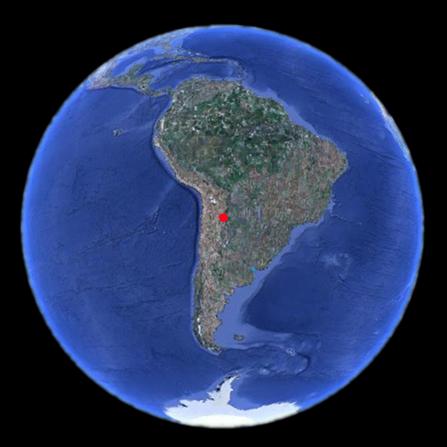 Ubicación del cerro de Guachipas.