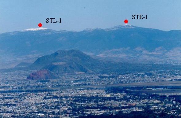 Limitando a la Ciudad de México por el oriente las elevaciones del Monte Tlaloc