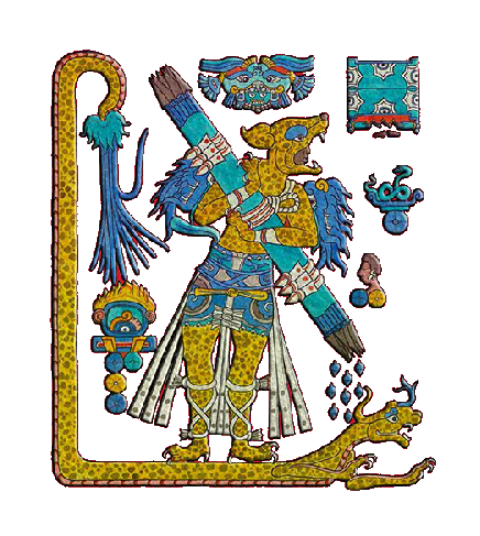 Edificio A: mural del Hombre Jaguar