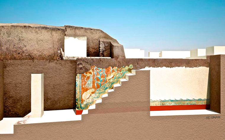 Templo Rojo: Mural Oeste