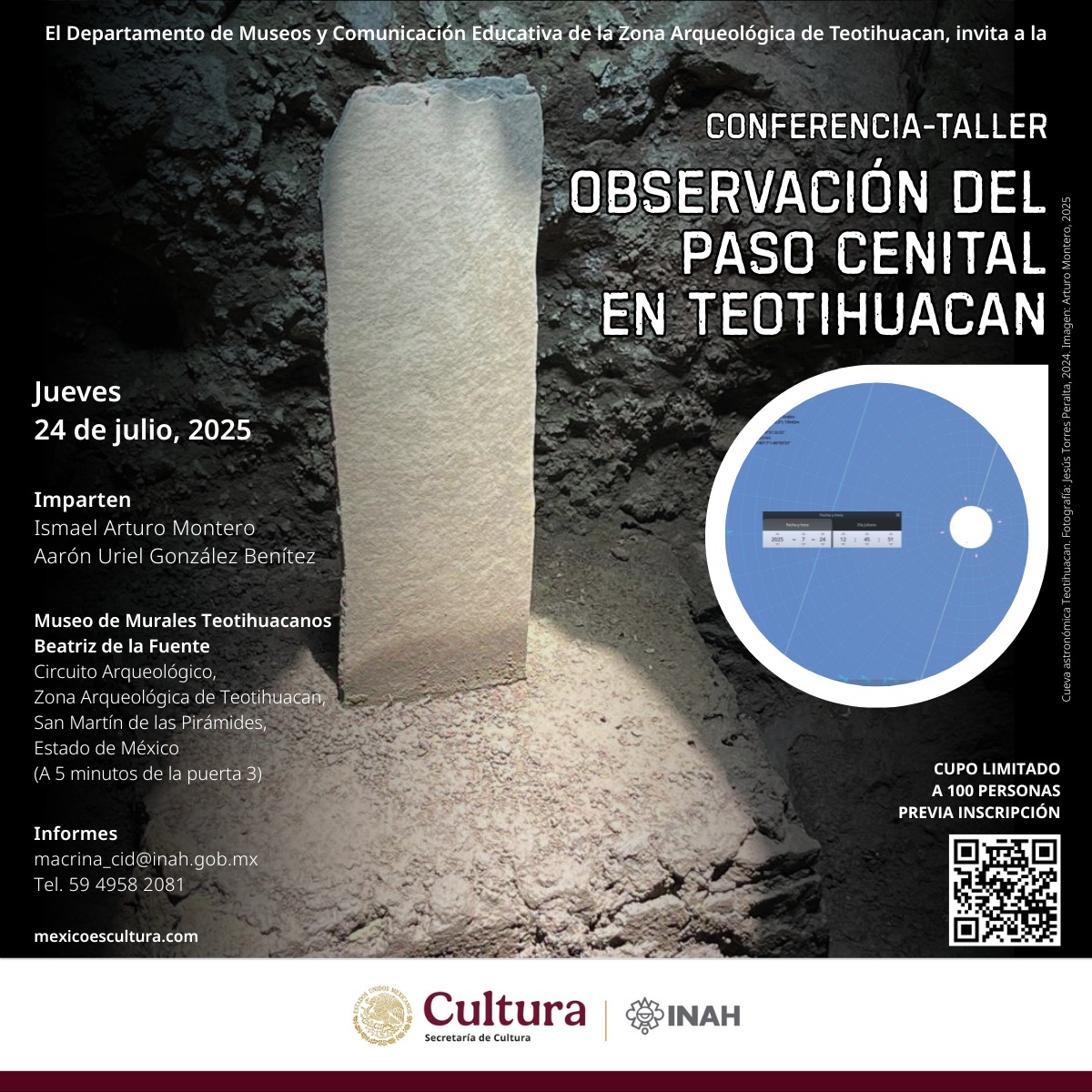 Observación del paso cenital en Teotihuacan